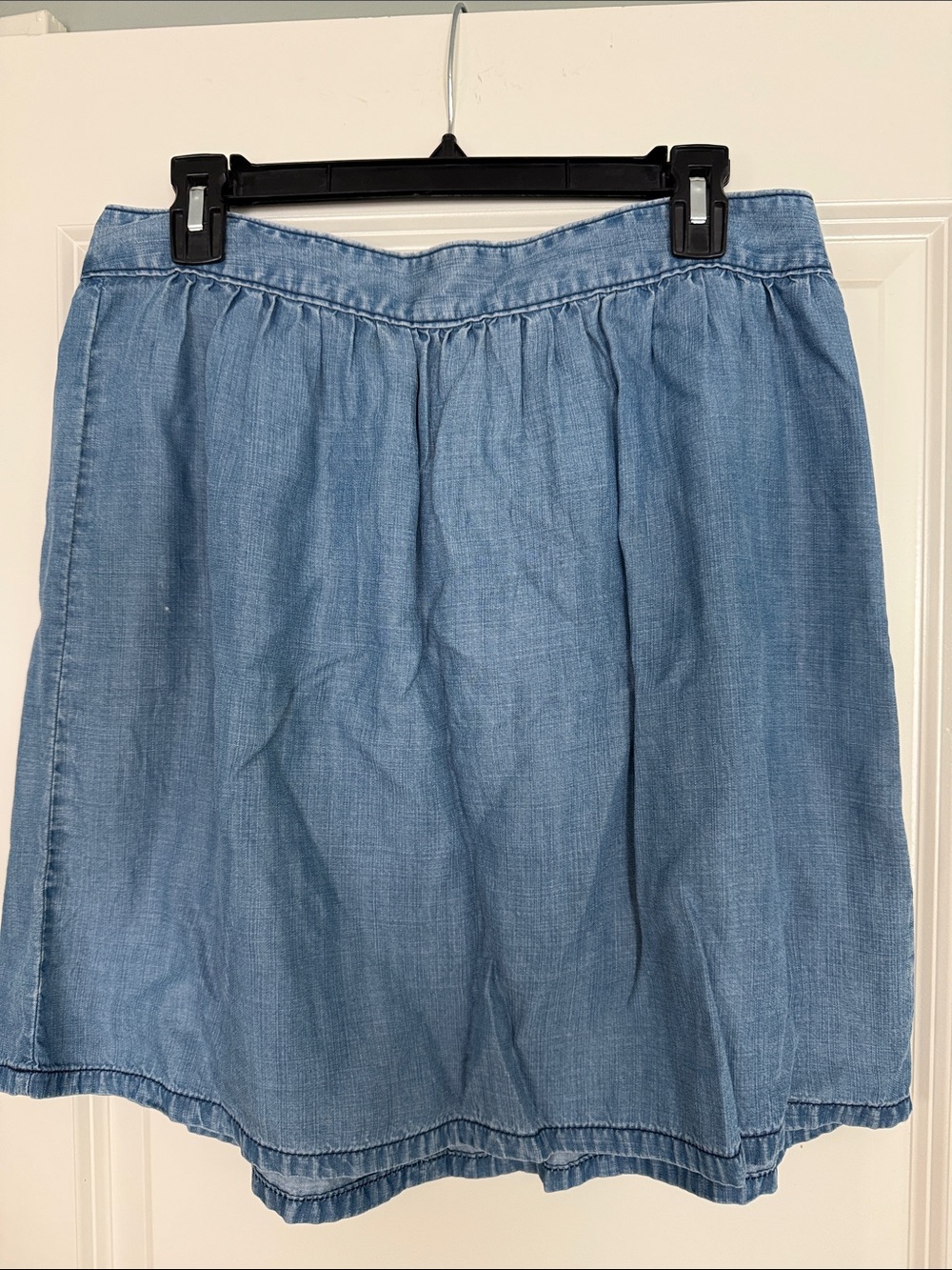 Madewell Light Blue Chambray Mini Skirt